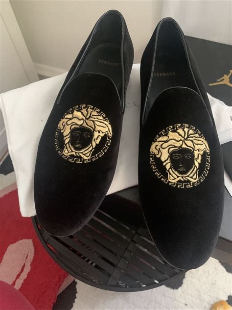 versace medusa velvet slippers ebay|Medusa Milano Velvet Slippers Black .